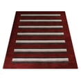 thumbnail image 4 of Rugsotic Carpets Hand Knotted Wool Area Rug 5'x8' Red Brown Contemporary Rectangle Indoor Rug for Living Room, Bedroom Antimicrobial L00904, 4 of 9