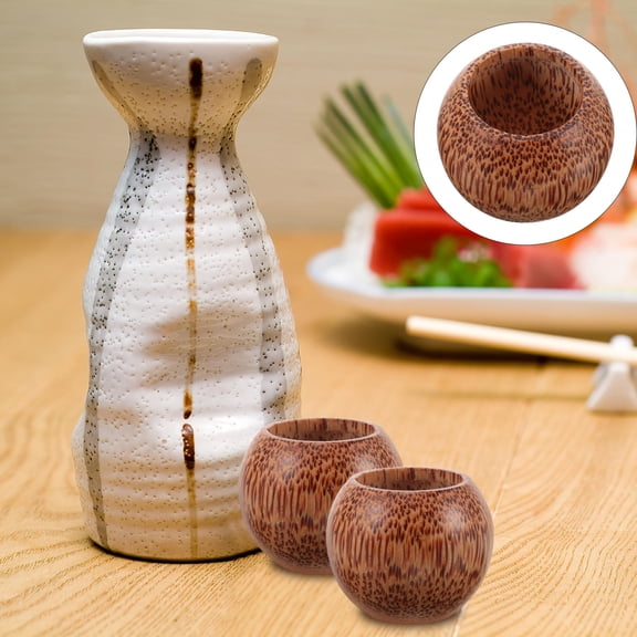 LEORX 1Pcs Outdoor Wine Glasses Wood Tea Cup Multi Color 1.77X1.77X1.57in For Home Use