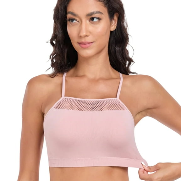 Coobie Women's Seamless Breeze Racerback Everyday Bra 9170,Blush,One Size