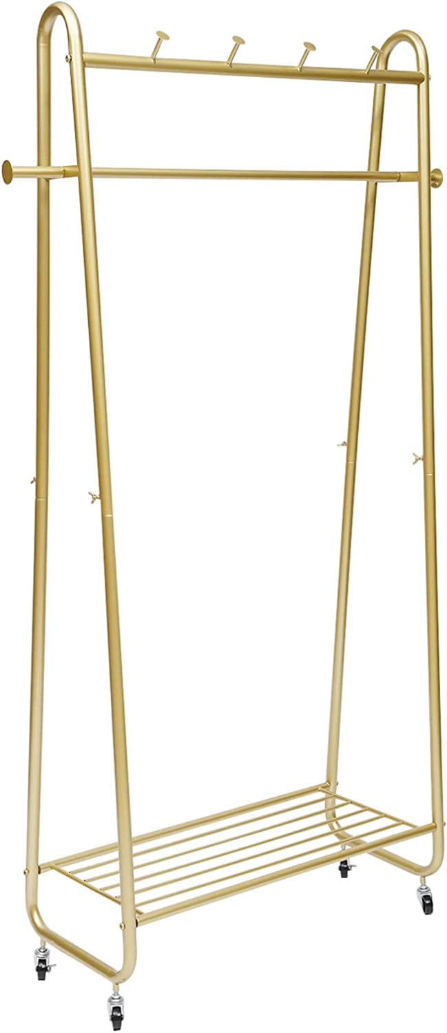 Buy Aohuada Industrial Pipe Rolling Clothing Rack Garment Rack Garment