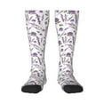 thumbnail image 2 of Picia Women Crew Soft Moisture-wicking Socks Lavender Flowers Pattern Design Cotton Socks, One Size fit All, 2 of 9