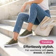 thumbnail image 2 of The Fashion Supply Canvas Shoes for Women, Casual Low Top Lace-Up Womens Shoes Sneakers, Extra Laces (Olive, 11), 2 of 7