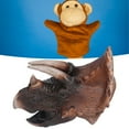 thumbnail image 4 of Triceratops Hand Puppet, Soft PVC Hand Painted Appearance Dinosaur Hands Comfortable Grip  For Teacher For Puppet Shows For Storytelling For Child, 4 of 8