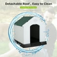 thumbnail image 7 of YRLLENSDAN 34" Dog House Outdoor Insulated Dog Houses for Winter Igloo Dog House with Air Vents & Elevated Floor Waterproof Plastic Dog Houses for Small Medium Large Dogs,Green, 7 of 7