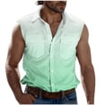 thumbnail image 2 of Njagoc3 Mens Denim Sleeveless Shirt, Lightweight, Durable for Summer Outdoor Work & Casual Gatherings, 2 of 6