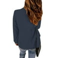 thumbnail image 4 of jjayotai Womens Coat Tops Clearance Womens Blazer Business Solid Lightweight Long Sleeve Lapel Button Coats Work Plus Size Casual Loose Suit Jackets With Pockets, 4 of 6