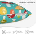 thumbnail image 5 of Bingfone Mushrooms Linen Throw Pillow Covers Cushion Case Pocket Button Vintage Farmhouse Pillowcase for Sofa Couch Bed 20"x20", 5 of 9