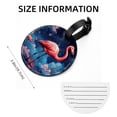 thumbnail image 5 of Starry Sky Flamingo 2pcs PU Leather Round Bag Tags with Privacy Cover and Name ID Tag - Suitcase Tags for Travel Luggage, Handbags, Backpacks, School Bags, 5 of 6