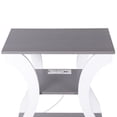thumbnail image 6 of HomGarden Arc End Table Set of 2 W/Charging Station, 3 Tier Sofa Side Table W/USB Ports & Storage Shelf for Living Room, Bedroom, Gray, 6 of 6
