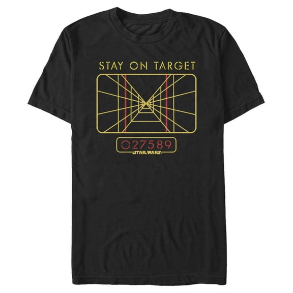 Men's Star Wars Stay on Target Line Graphic Tee Black Small