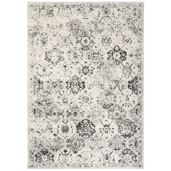 SAFAVIEH Madison Judith Distressed Area Rug, Silver/Grey, 6'7" x 9'2"