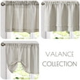 thumbnail image 4 of Curtainking Stripe Blackout Kitchen Valance 50x18 inch Double Layer Farmhouse Window Valance for Kitchen 1 Panel Grey on Beige, 4 of 7
