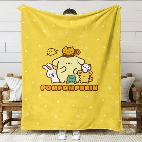 Pompompurin Throw Blanket Gifts for Fans Lover Girls Boys Women Present Hoodie Him Bed 60"x80"