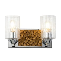 Lucas McKearn Bocage 2-light Metal Bath Vanity Light in Polished Chrome/Gold