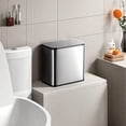 thumbnail image 5 of Slim Trash Can - 1.3 Gallon/5 L Stainless Steel Compost Bin for Kitchen, Countertop/Under Sink Hanging Garbage Can with Lid, Small Trash Bin for Bathroom, Bedroom, RV, Office, 5 of 6
