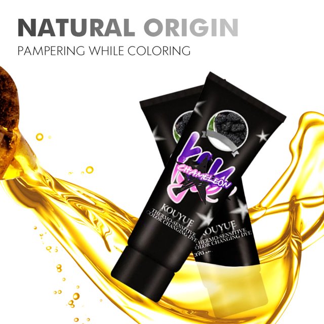 Crema de tinte para el cabello de color negro plateado termocrómico que cambia de color Wonder Dye Ndcxsfigh Nuevos Originales