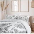 thumbnail image 5 of Ambesonne Floral Duvet Cover Sets, Flowers Garden Scenery, 2-Queen, Grey and White, 5 of 5