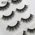 thumbnail image 4 of Cils Épais Naturels, Faux Cils 4 Paires de Cils Imitation 3D en Crinière d'Eau, Réutilisables, Noirs, 4 of 7