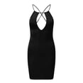 thumbnail image 6 of Sngxgn Women's Color Block Tiered Summer Dresses Adjustable Strap Flowy Dress Beach Sundress(Black,XL), 6 of 8