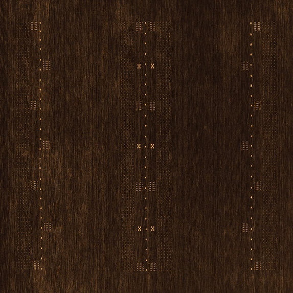 Ahgly Company Indoor Square Abstract Orange Contemporary Area Rugs, 3' Square