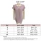 thumbnail image 2 of Women Summer T Shirt Short Petal Sleeves Bust Pleated Hollow Holes Fabric Pure Color Casual Blouses Gray Pink L, 2 of 2