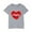 Gray, variant on Girls Clothes under $5.00 Short Sleeve Love Print Round Neck T-shirt Cute Print Top White 5 Years