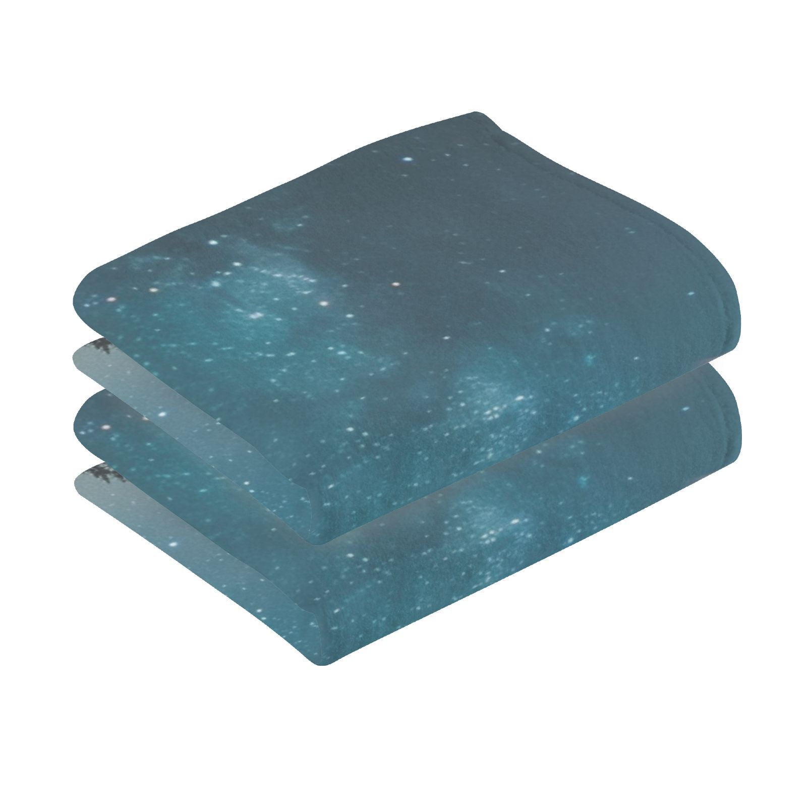 Strarry Sky Lake Hand Towels Cotton Bath Towels Large Face Towels Absorbent for Bathroom 2 Packs