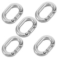 thumbnail image 2 of 5 Pcs Chain Link Stainless Steel Quick Link Chain Connector Easy To Install Quick Chain Connector Locking Carabiner Chain Hooks For Towing, 2 of 7