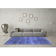 thumbnail image 3 of Ahgly Company Machine Washable Indoor Rectangle Oriental Blue Industrial Area Rugs, 8' x 12', 3 of 4