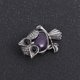 thumbnail image 3 of 1 broche creativo con forma de búho, broche de cristal, broche de moda para abrigo, broche para bufanda, hebilla para fiesta de boda (morado)., 3 of 6