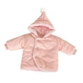 thumbnail image 3 of Hrsba Boys Girls Winter Outerwear Coats,Casual Jacket for Kids,Children's Solid Color Coat Hooded Jacket With Warm Jacket,Pink,80, 3 of 4