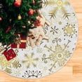 thumbnail image 5 of FMSHPON Christmas Patter Golden Snowflakes Xmas Christmas Tree Skirt Stand Mat for Holiday Party Decoration Indoor Outdoor 48 inches, 5 of 6