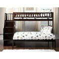 thumbnail image 2 of HomeStock Baroque Bliss Staircase Bunk Bed with Turbo Charger Space-Saving Design, Built-In Storage, Sturdy Frame-Color:Espresso,Size:Twin over Full, 2 of 9