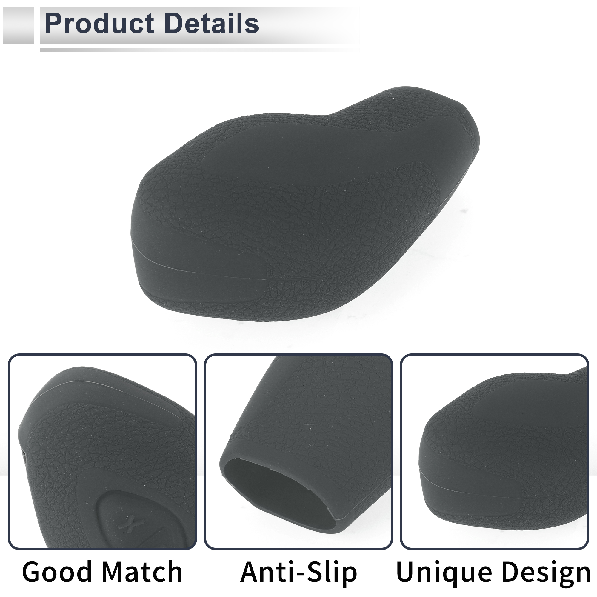 Unique Bargains Gear Shift Knob Cover Silicone Protector for Ford Focus 2012-2018 Grey