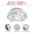 thumbnail image 5 of YFYANG Women's Double Waterproof Shower Cap, Vintage Insect Graffiti Reusable Hair Cap for All Hair Styles and Head Sizes, 5 of 9