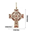 thumbnail image 3 of Adornos navideños Manualidades navideñas de madera Adornos navideños de madera para colgar en la ventana del árbol de Navidad Adornos navideños ideales para decorar el hogar Escultura de madera, 3 of 6