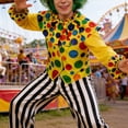thumbnail image 2 of SJLDQY Carnival Mens Clown Dress Up Funny Dot Vest Collar Outfits Party Stage Performance Clothes Set, 2 of 9