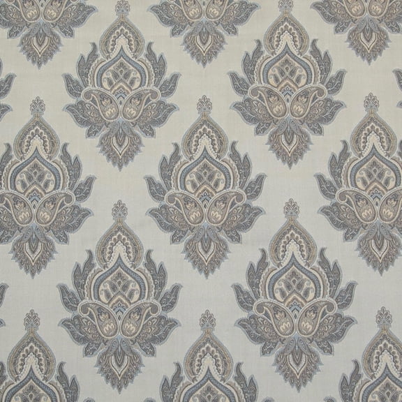 Decora Furnishings Luxurious Premium Jacquard Damask Motif Design Furnishing Fabric for Upholstery, Window Treatments, Craft Victorian Renaissance Rococo 54" Width Fabric by The Yard (Gray)