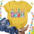 thumbnail image 2 of YDLCAFD Hauts à Dos Ouvert pour Femmes Blouse Décontractée pour Femmes Chemises Imprimées pour le Jour de Pâques Col Rond Manches Courtes Tee Tops Tunique Chemise à Bretelles Spaghetti Débardeurs pour Femmes, 2 of 4