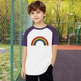 thumbnail image 4 of Zpanxa Girls Shirts Color Print Short Sleeve T Shirt Summer Oversized Crewneck Basic Tee With Polyester Spandex 3 Years, 4 of 6