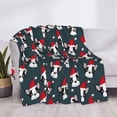 thumbnail image 3 of Rateoe Christmas Hat Cute Puppy A Pattern Flannel Throw Blanket, Ultra-soft Blanket for Bed, Couch, Car, Hypoallergenic Anti-pilling blanket-60"x50"(Horizontal), 3 of 6