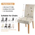 thumbnail image 6 of Artistic Butterfly Floral Dining Chair Covers Set of 4, Stretch Washable Polyester Kitchen Slipcovers, Removable Seat Protector for Banquet or Home, 6 of 7