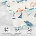 thumbnail image 4 of Dreamtimes Retro Summer Element Patterned Hand Towels 2 PCS, Cotton Bath Towel for Drying Face Hands Body Decorative Water Absorbent Lightweight Towels for Bathroom Ktichen Travel Gym,16"x28", 4 of 7