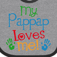 thumbnail image 4 of Inktastic My Pappap Loves Me Boys or Girls Baby Bib, 4 of 4