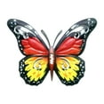 thumbnail image 2 of Modern Butterfly Wall Sculpture Art Decoration Metal Artwork Hanging Collectible Red Yellow, 2 of 10