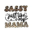 thumbnail image 2 of [Cotton Sassy Tee] Cotton Comfy Casual Sassy Just Like My Mama Girls' T-Shirt | Leopard Print & Letter Design, Soft Knit Fabric, Machine Washable, Fun & Playful Casual Attire for Summer, 2 of 6