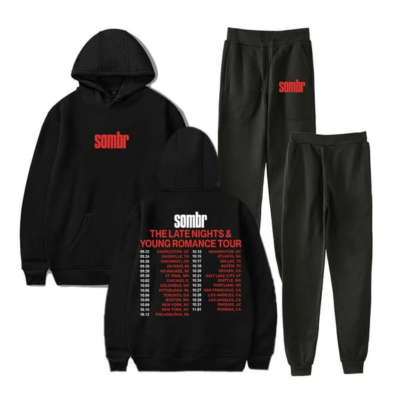 Sombr The Late Nights And Young Romance Tour Hoodie Pants Two Piece Set Sweatshirts Sweatpants Women Men's Set