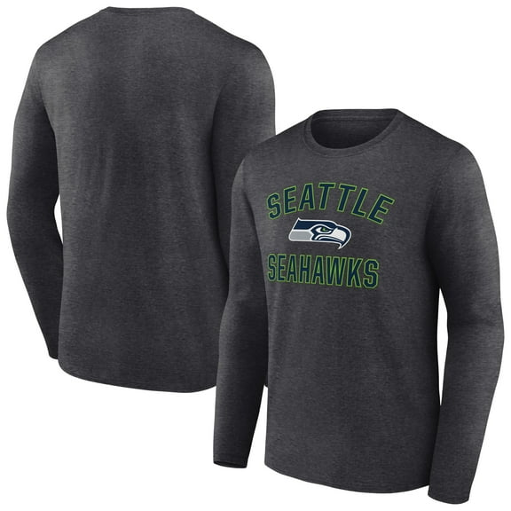 Men's Charcoal Seattle Seahawks Victory Arch Long Sleeve T-Shirt