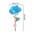 thumbnail image 2 of Rosa Simulada Iluminada 2 rosas artificiales luminosas de colores con luces para San Valentín, decoración del hogar (azul) Rkxzt, 2 of 8