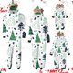 thumbnail image 1 of Pijamas navideños familiares a juego Herrnalise, mono estampado de manga larga con capucha, conjunto abrigado para padres e hijos, ropa de bebé verde, 1 of 5